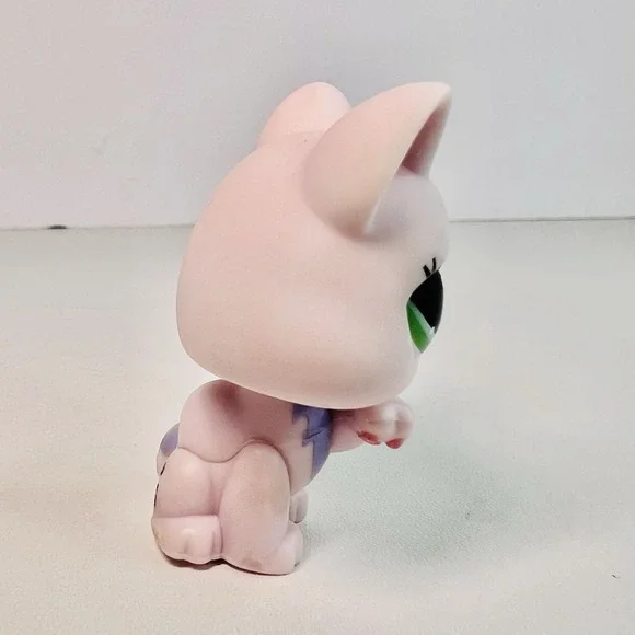 Littlest Pet Shop #1931 Lavender Licking Kitty Cat - Authentic LPS Tongue Out - Picture 4 of 7